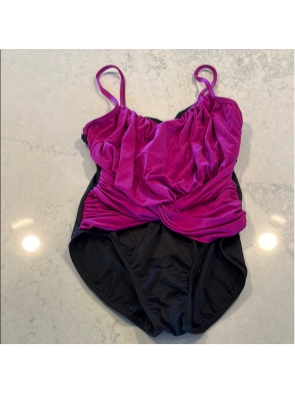 MagicSuit Black Fuschia Swimsuit Size 10